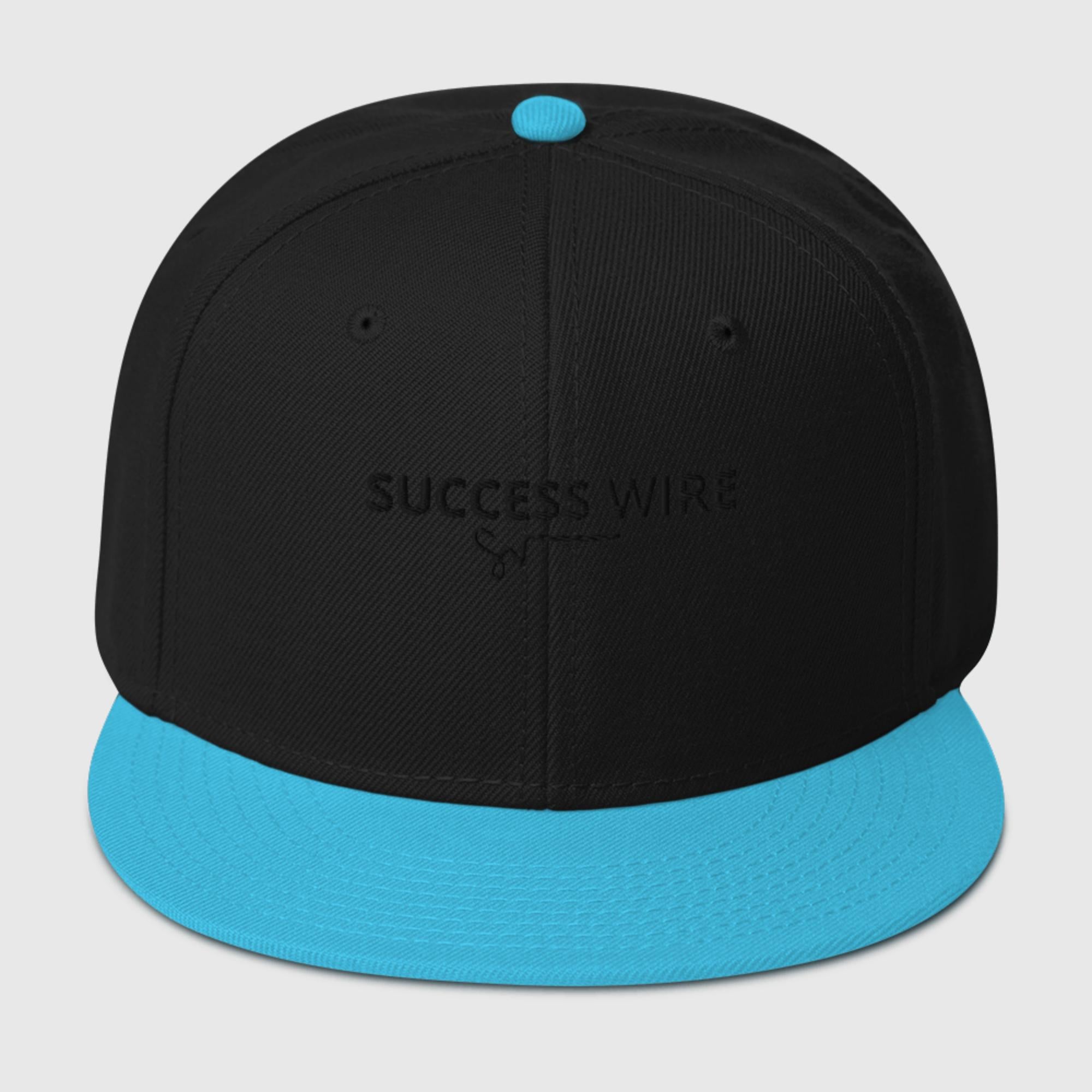 SUCCESS WIRE Solid Black Logo High-profile Snapback Hat for Women (17 color Variations)