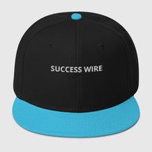 Load image into Gallery viewer, SUCCESS WIRE White w/ Black Signature Logo High-profile Snapback Hat for Women (17 Color Variations)
