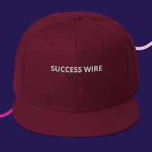 Load image into Gallery viewer, SUCCESS WIRE White w/ Black Signature Logo High-profile Snapback Hat for Men
