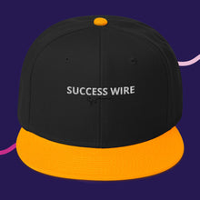 Load image into Gallery viewer, SUCCESS WIRE White w/ Black Signature Logo High-profile Snapback Hat for Men
