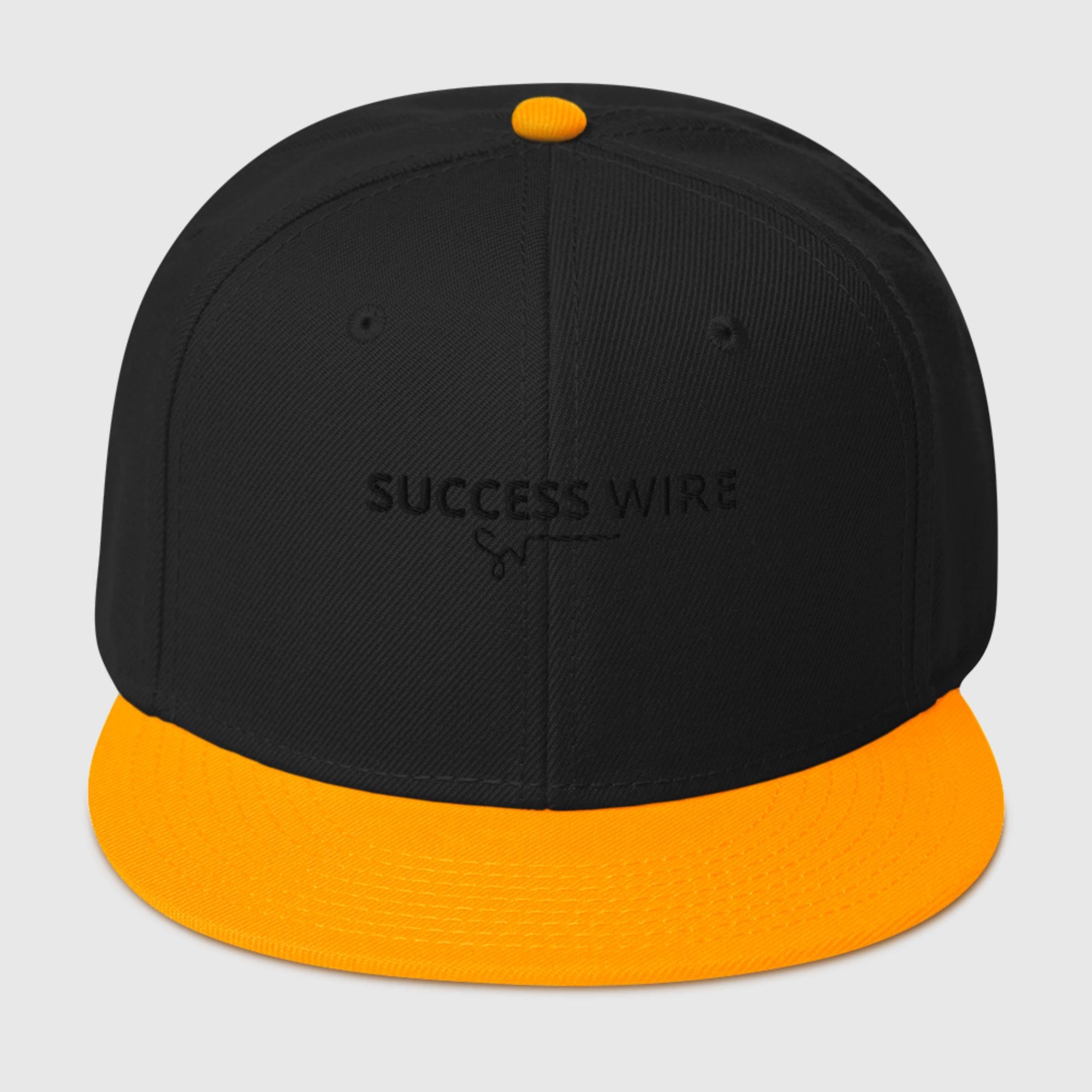 SUCCESS WIRE Solid Black Logo High-profile Snapback Hat for Women (17 color Variations)