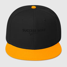 Load image into Gallery viewer, SUCCESS WIRE Solid Black Logo High-profile Snapback Hat for Women (17 color Variations)
