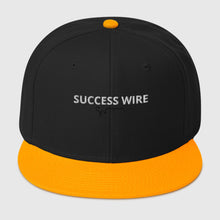 Load image into Gallery viewer, SUCCESS WIRE White w/ Black Signature Logo High-profile Snapback Hat for Women (17 Color Variations)
