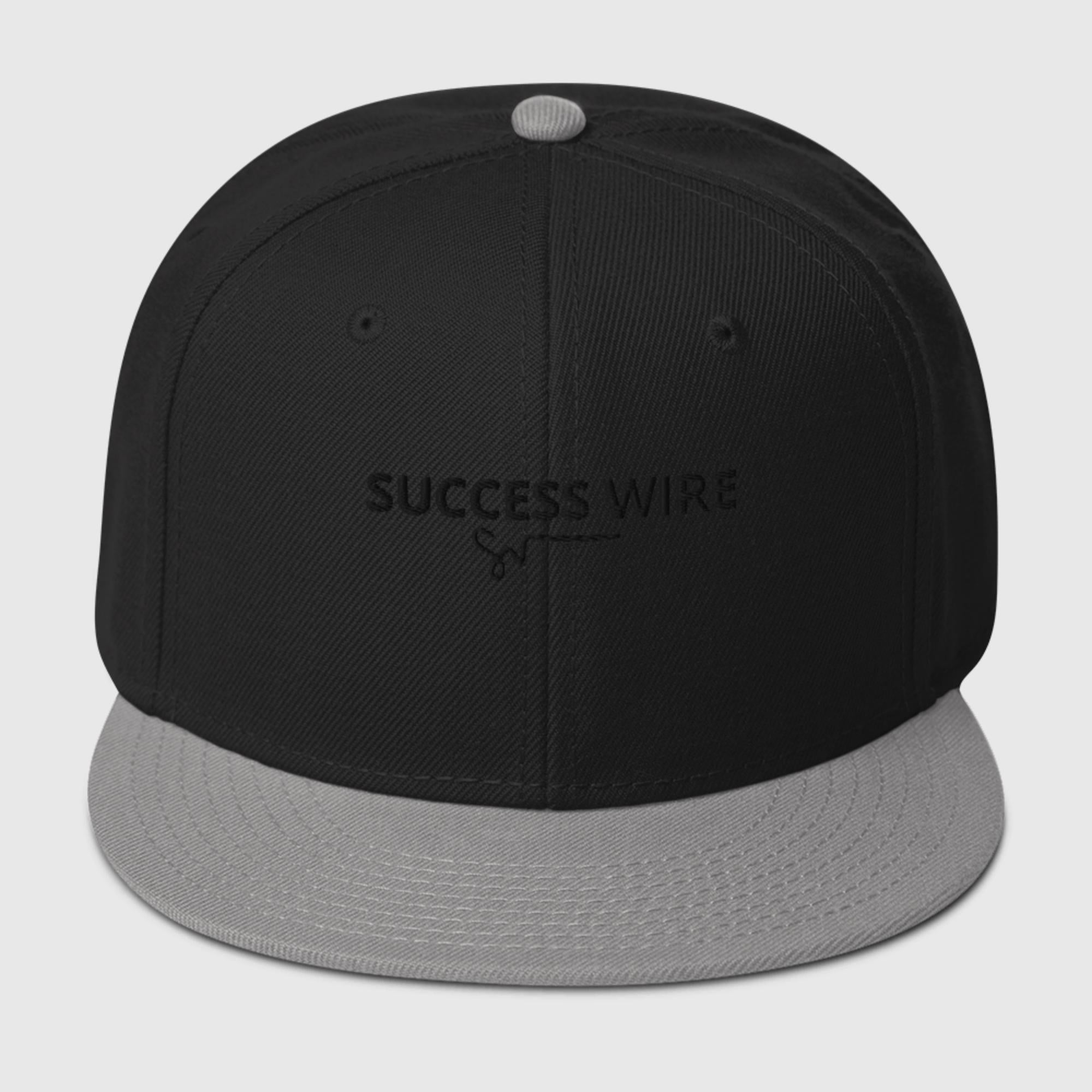 SUCCESS WIRE Solid Black Logo High-profile Snapback Hat for Women (17 color Variations)