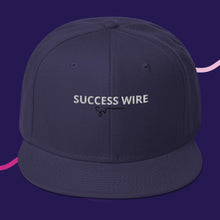 Load image into Gallery viewer, SUCCESS WIRE White w/ Black Signature Logo High-profile Snapback Hat for Men
