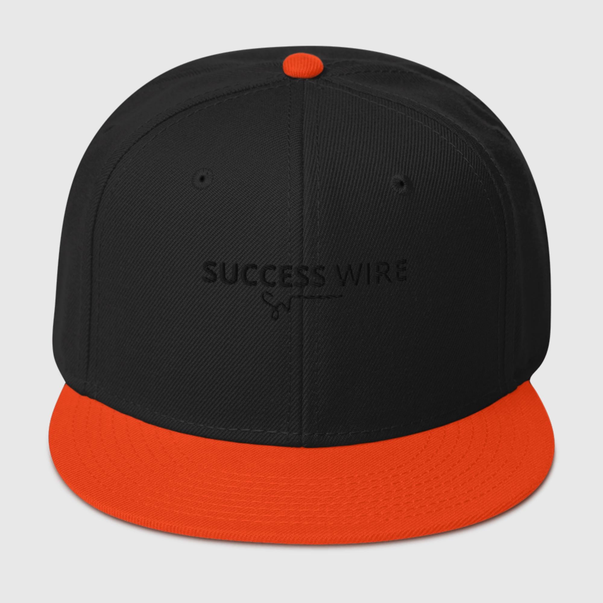 SUCCESS WIRE Solid Black Logo High-profile Snapback Hat for Women (17 color Variations)