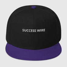 Load image into Gallery viewer, SUCCESS WIRE White w/ Black Signature Logo High-profile Snapback Hat for Women (17 Color Variations)
