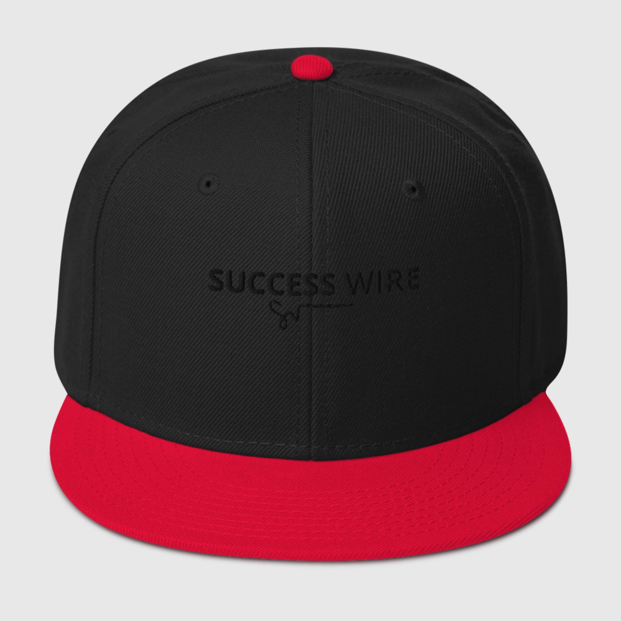 SUCCESS WIRE Solid Black Logo High-profile Snapback Hat for Women (17 color Variations)