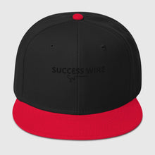 Load image into Gallery viewer, SUCCESS WIRE Solid Black Logo High-profile Snapback Hat for Women (17 color Variations)
