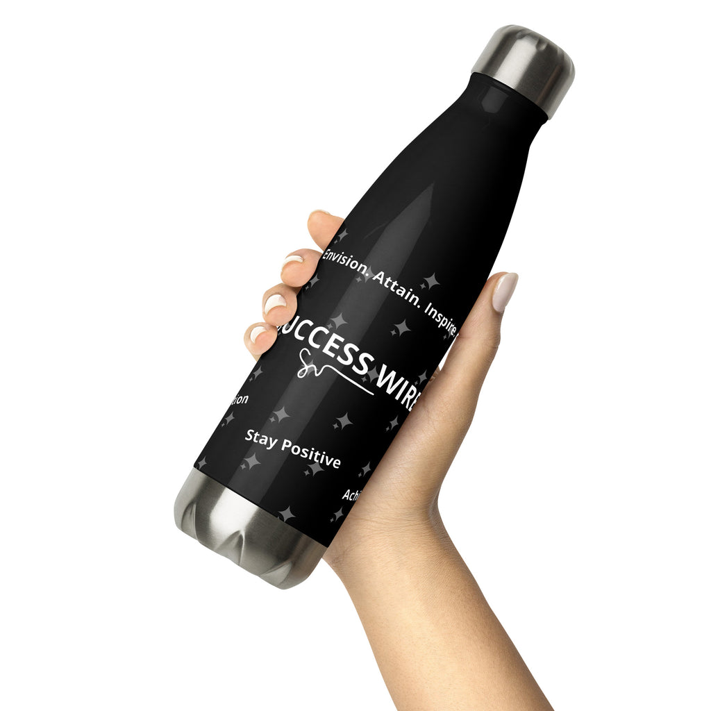 SUCCESS WIRE Exclusive Motivation Stainless Steel Water Bottle - 17 oz