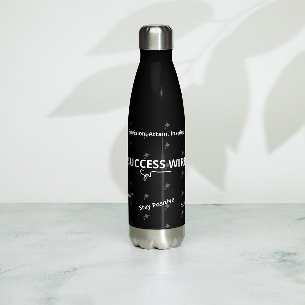 SUCCESS WIRE Exclusive Motivation Stainless Steel Water Bottle - 17 oz
