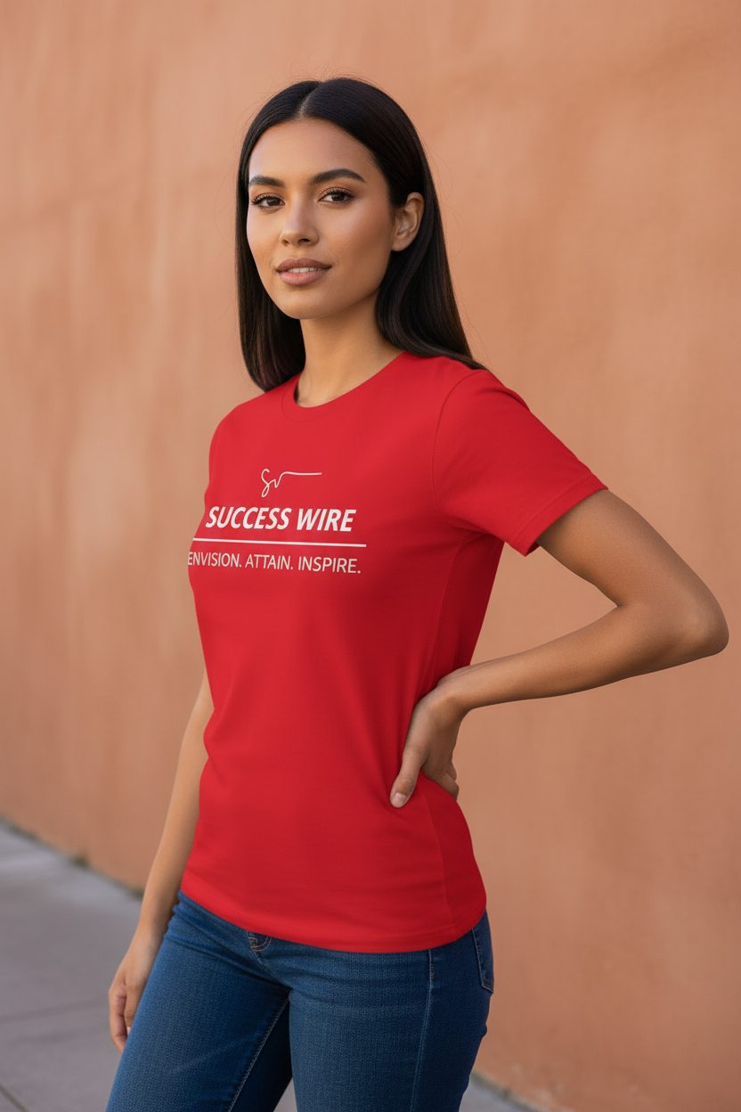 SUCCESS WIRE Classic Tee - Straight Hair New Background