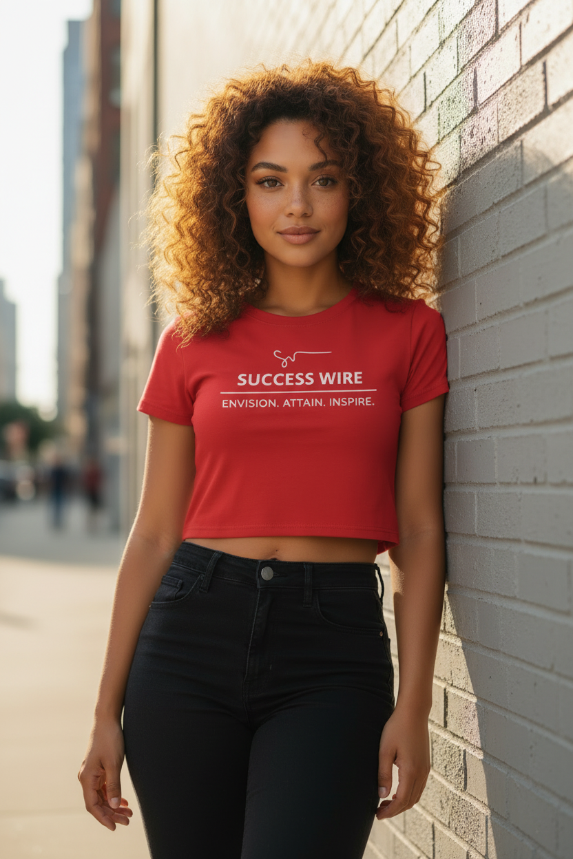 SUCCESS WIRE Crop Tee - Leaning
