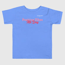 Load image into Gallery viewer, SUCCESS WIRE &quot;Positive Vibes All Day&quot; T-Shirt for Little Girls (2T-5T) (3 Color Variants)
