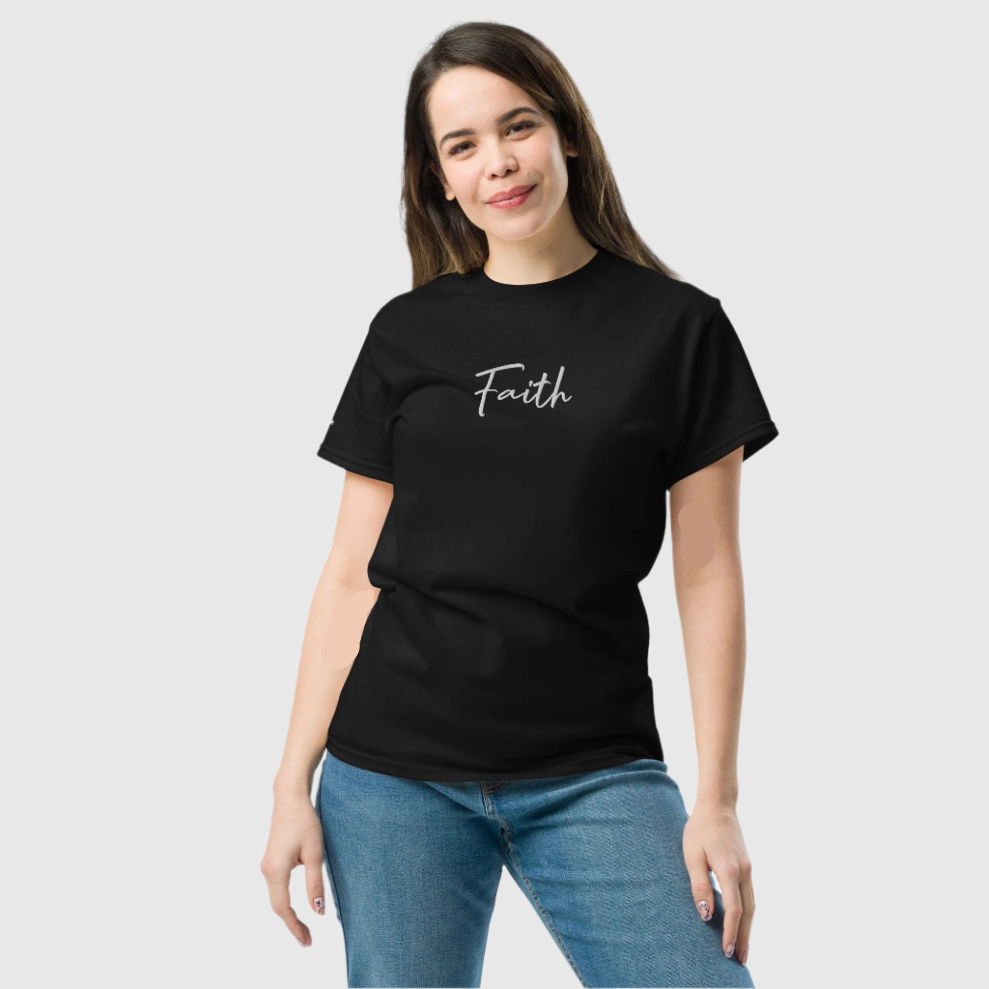 SUCCESS WIRE Unisex "Faith" Embroidered T-Shirt for Men and for Women (13 Color Variants)