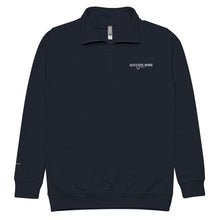 Load image into Gallery viewer, SUCCESS WIRE Navy blue quarter zip pullover with SUCCESS WIRE logo on a white background
