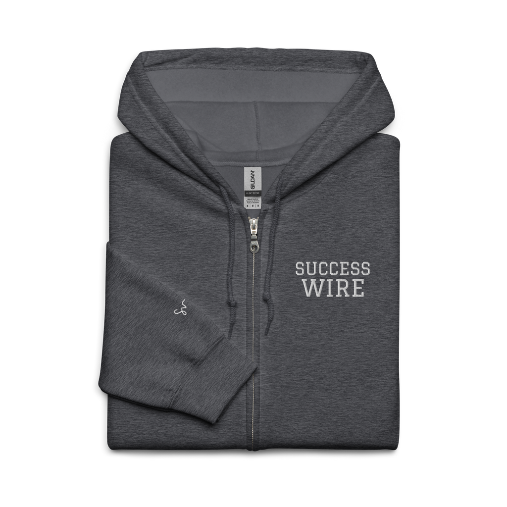 SUCCESS WIRE Elite Heavy Blend Zip Unisex Hoodie for Men and Women (8 Color Variants)