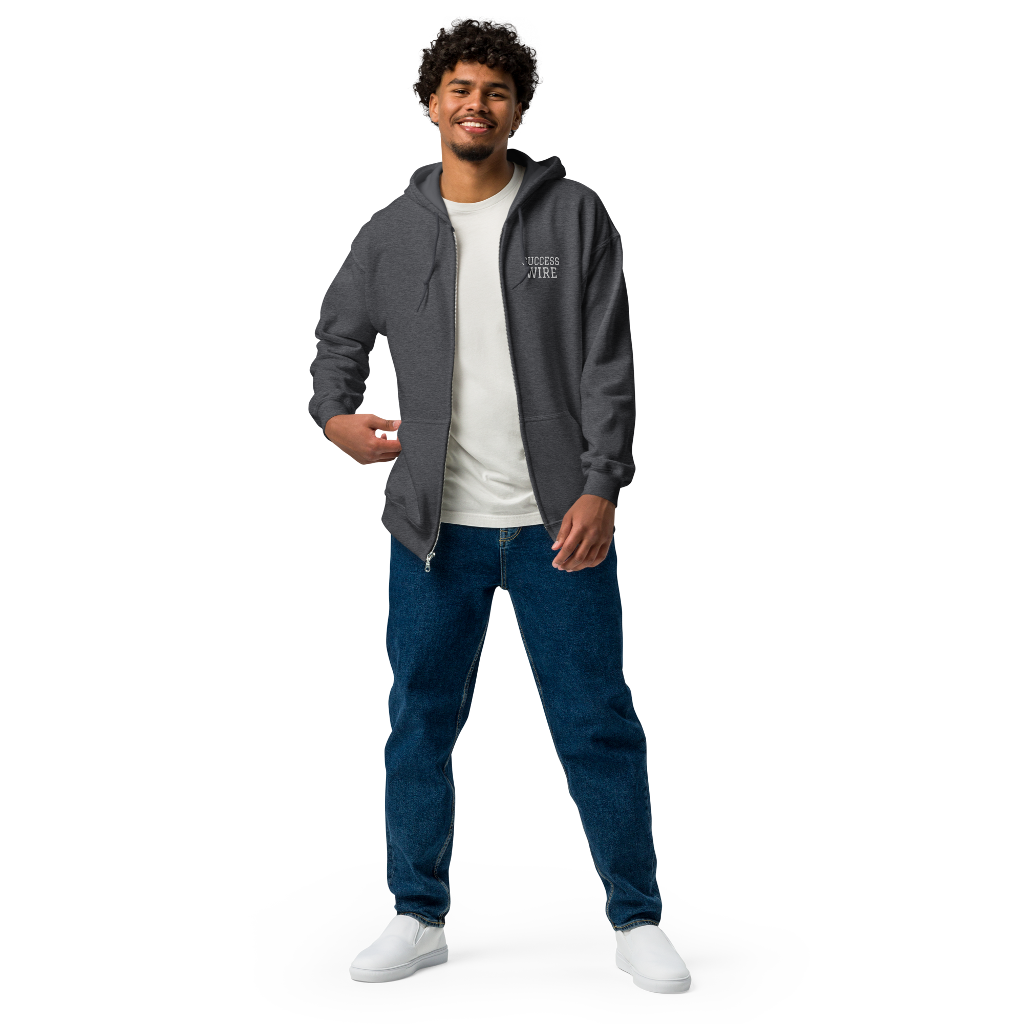 SUCCESS WIRE Elite Heavy Blend Zip Unisex Hoodie for Men and Women (8 Color Variants)