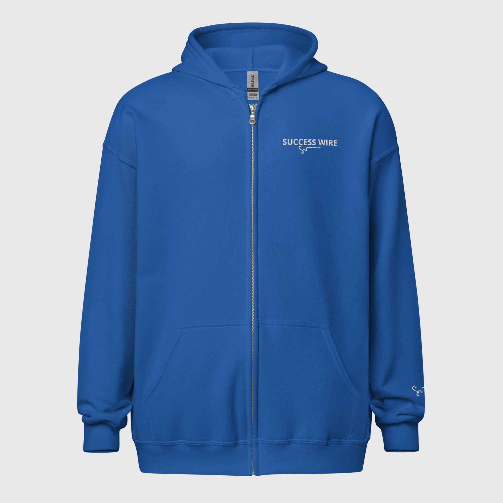 SUCCESS WIRE Heavy Blend Zip Hoodie for Women (Royal)