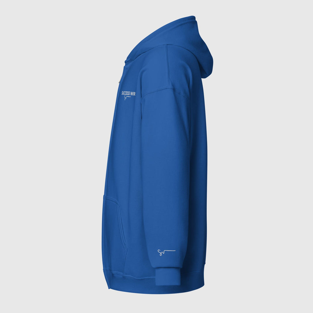 SUCCESS WIRE Heavy Blend Zip Hoodie for Women (Royal)