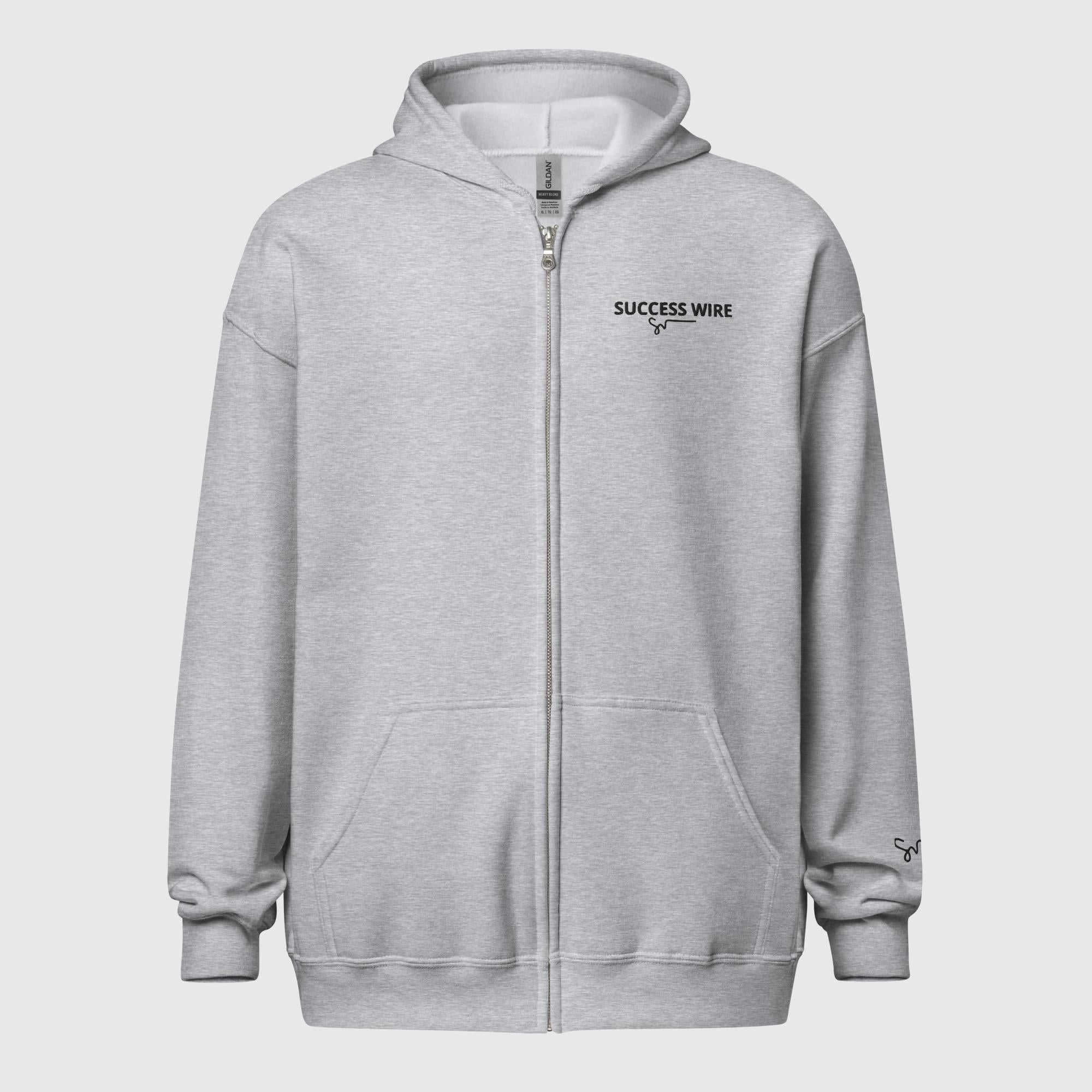 SUCCESS WIRE Heavy Blend Zip Hoodie for Women (Sport Grey)