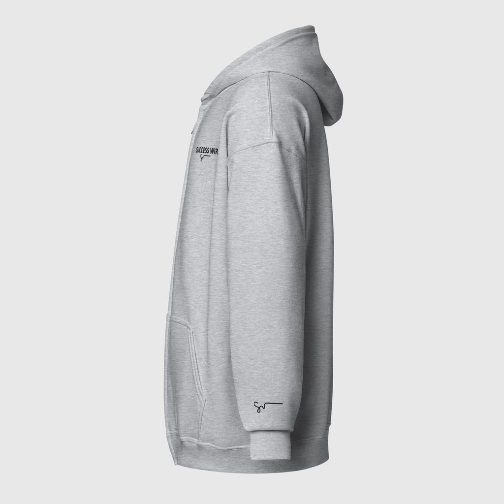 SUCCESS WIRE Heavy Blend Zip Hoodie for Women (Sport Grey)