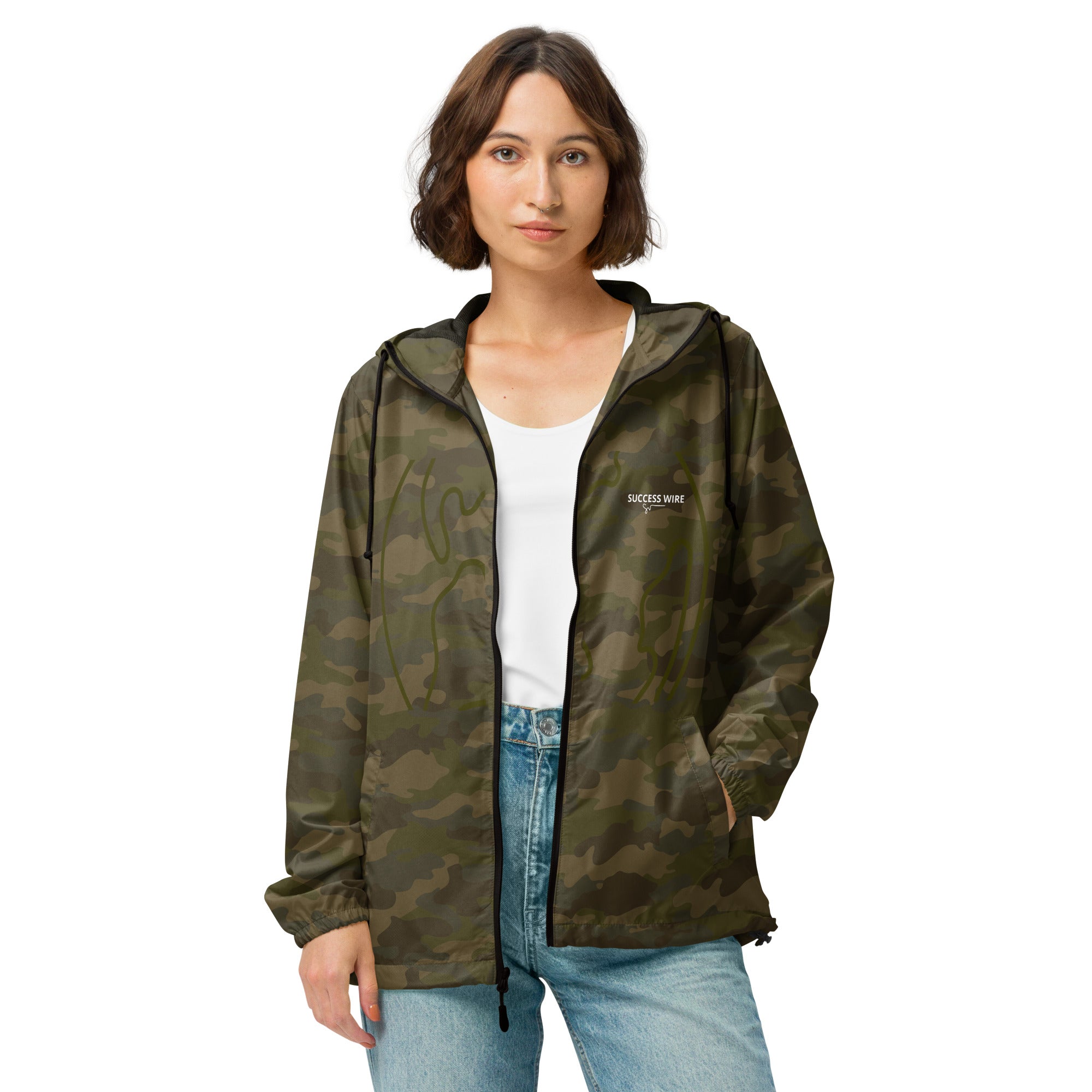 SUCCESS WIRE Unisex "Camouflage World" Windbreaker for Men and Women