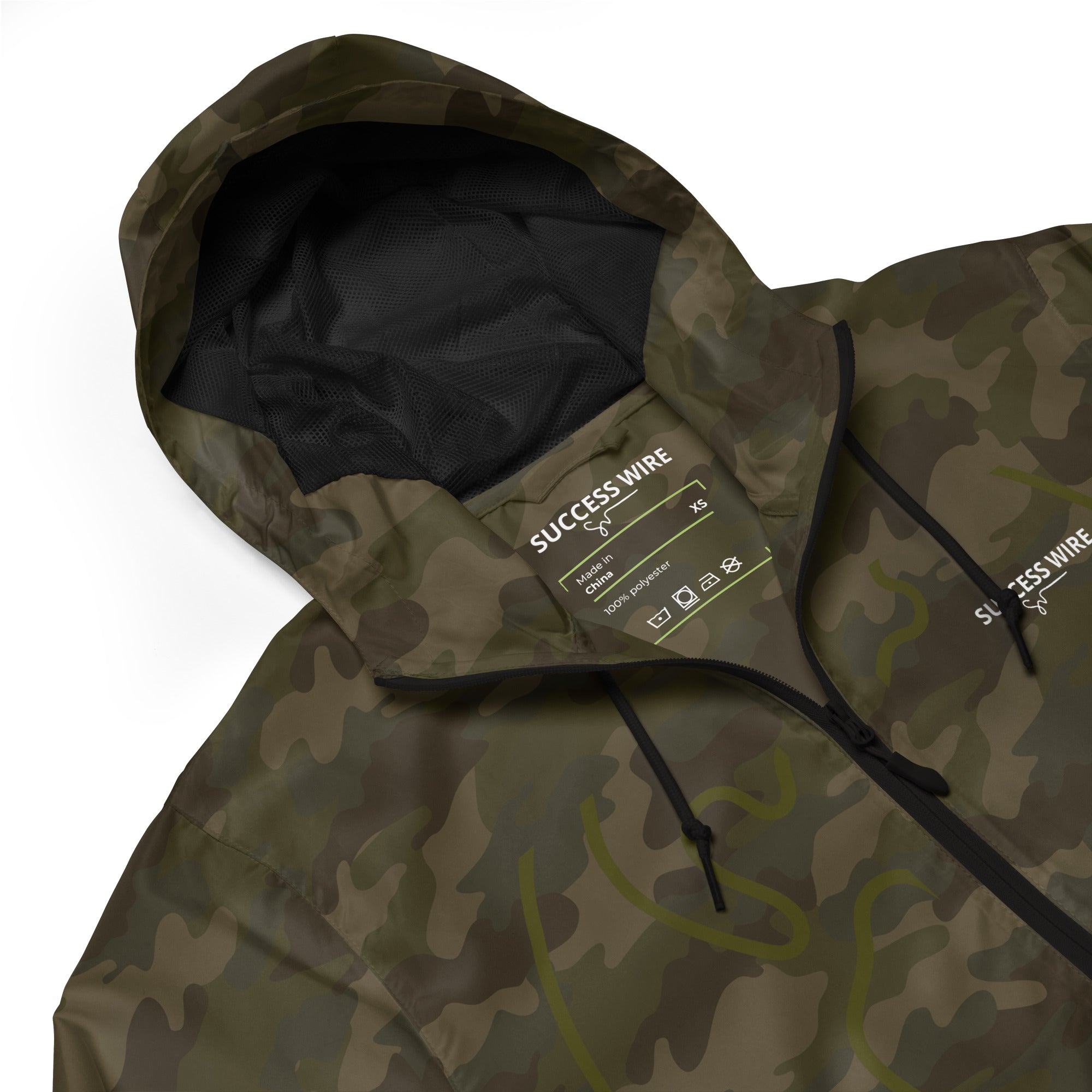 SUCCESS WIRE Unisex "Camouflage World" Windbreaker for Men and Women