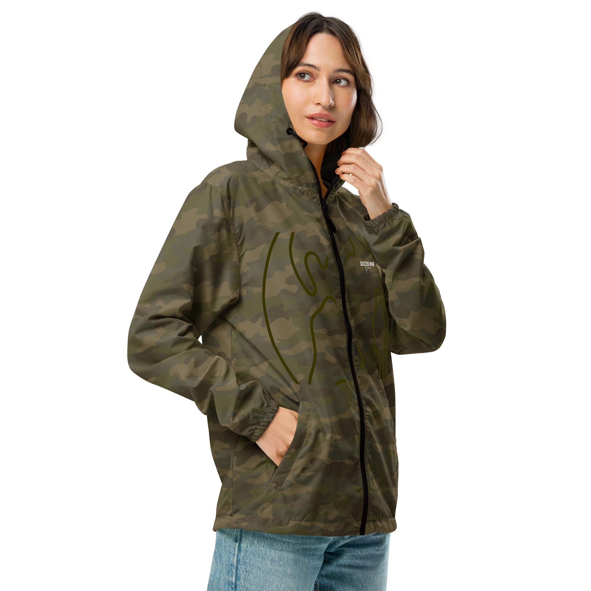 SUCCESS WIRE Unisex "Camouflage World" Windbreaker for Men and Women