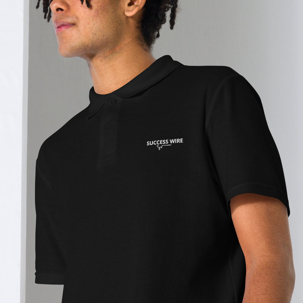 SUCCESS WIRE Pique Polo Shirt for Men