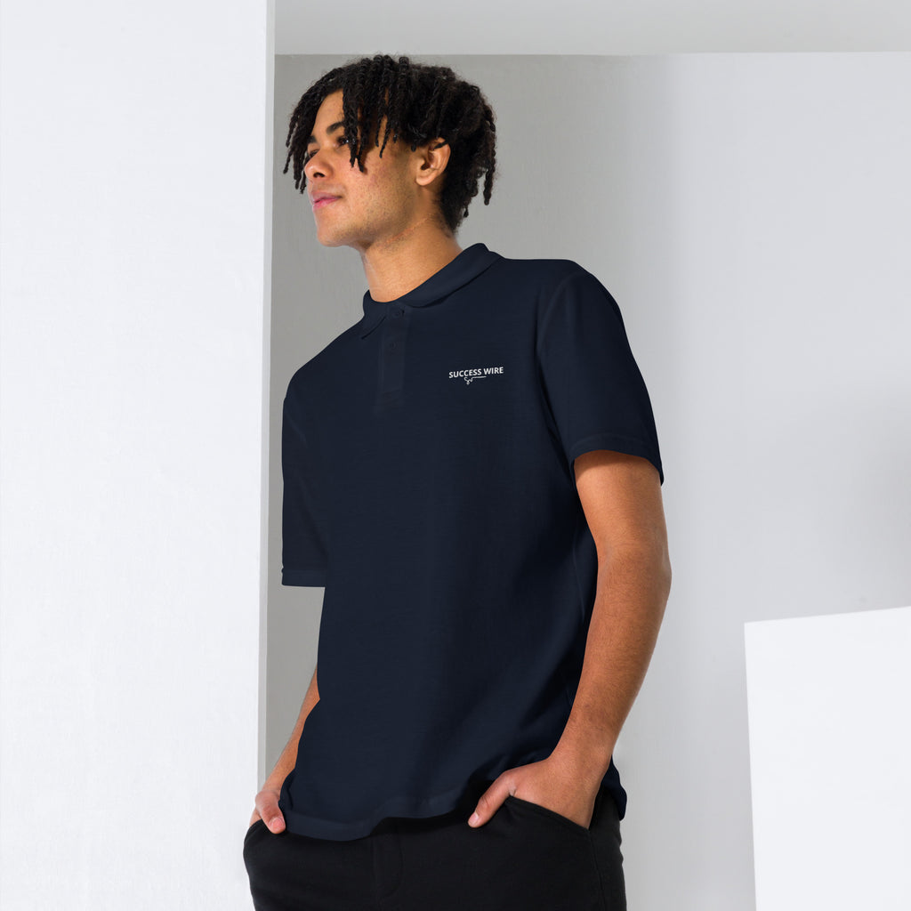 SUCCESS WIRE Pique Polo Shirt for Men