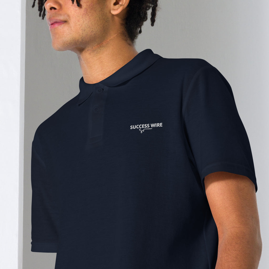SUCCESS WIRE Pique Polo Shirt for Men