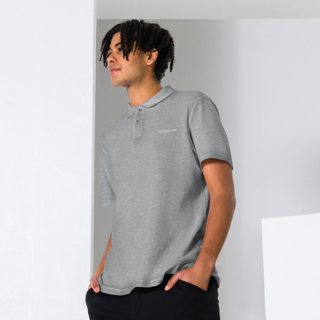 SUCCESS WIRE Pique Polo Shirt for Men