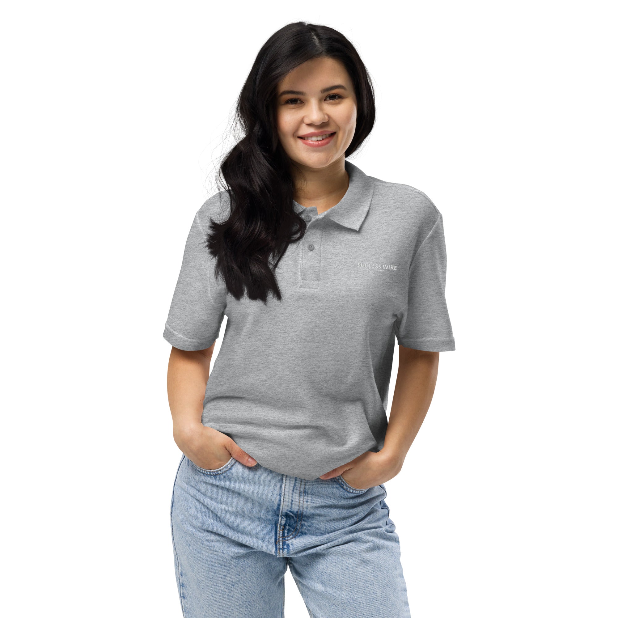 SUCCESS WIRE Pique Polo Shirt for Women