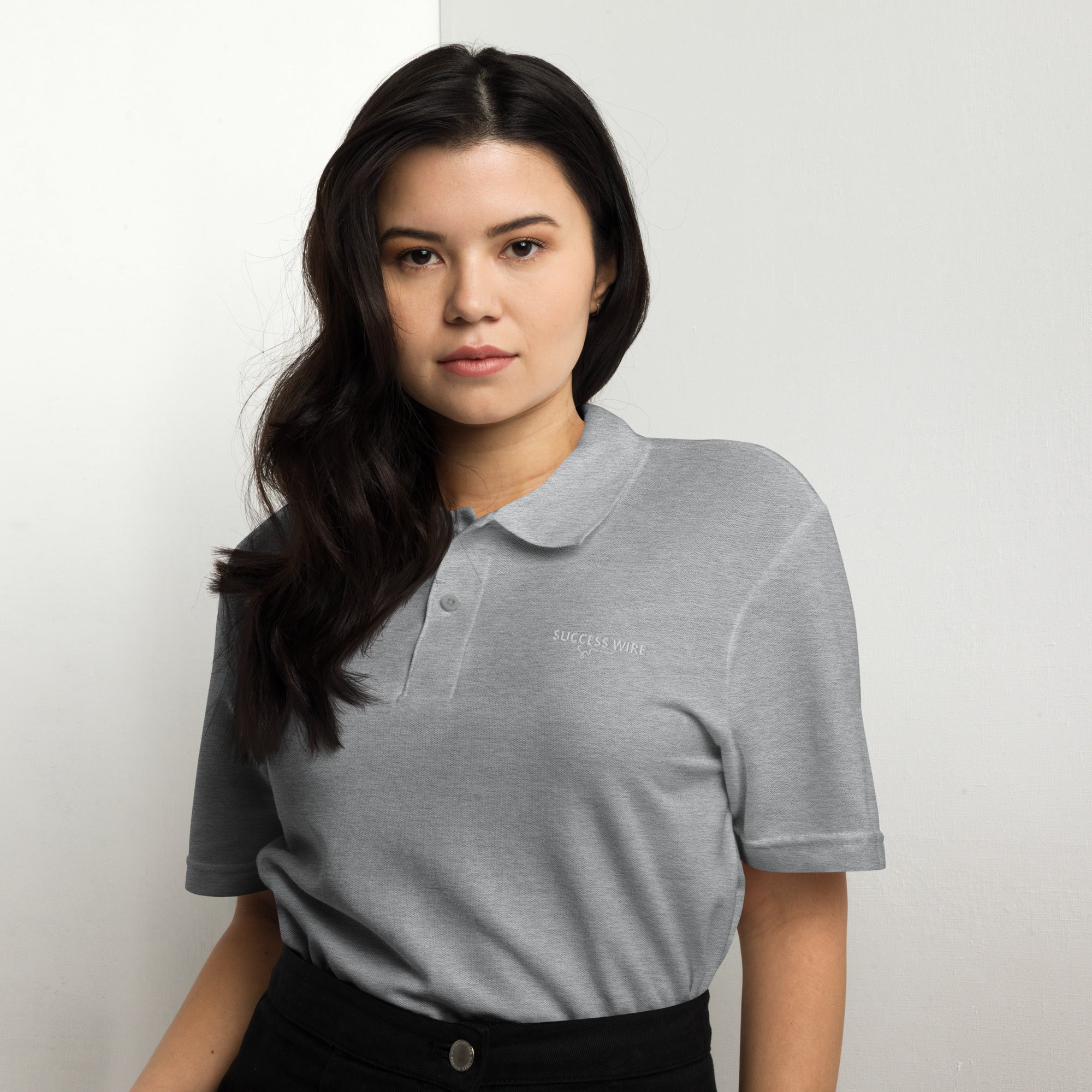 SUCCESS WIRE Pique Polo Shirt for Women