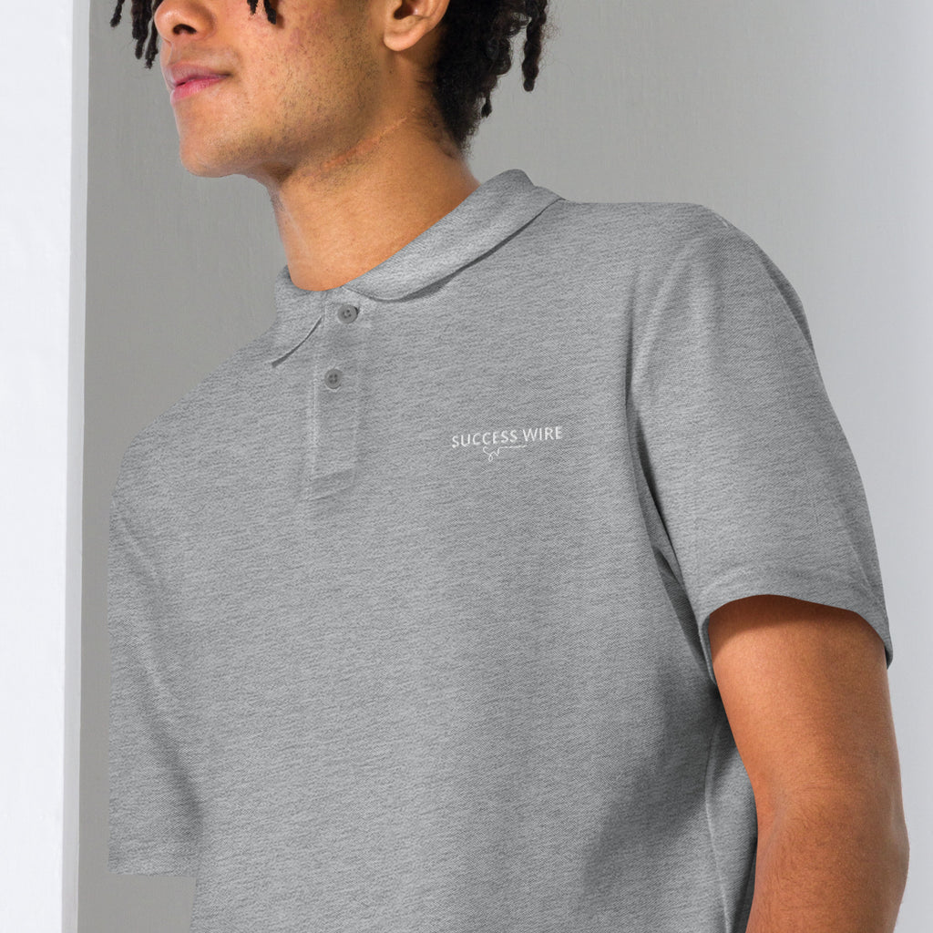 SUCCESS WIRE Pique Polo Shirt for Men