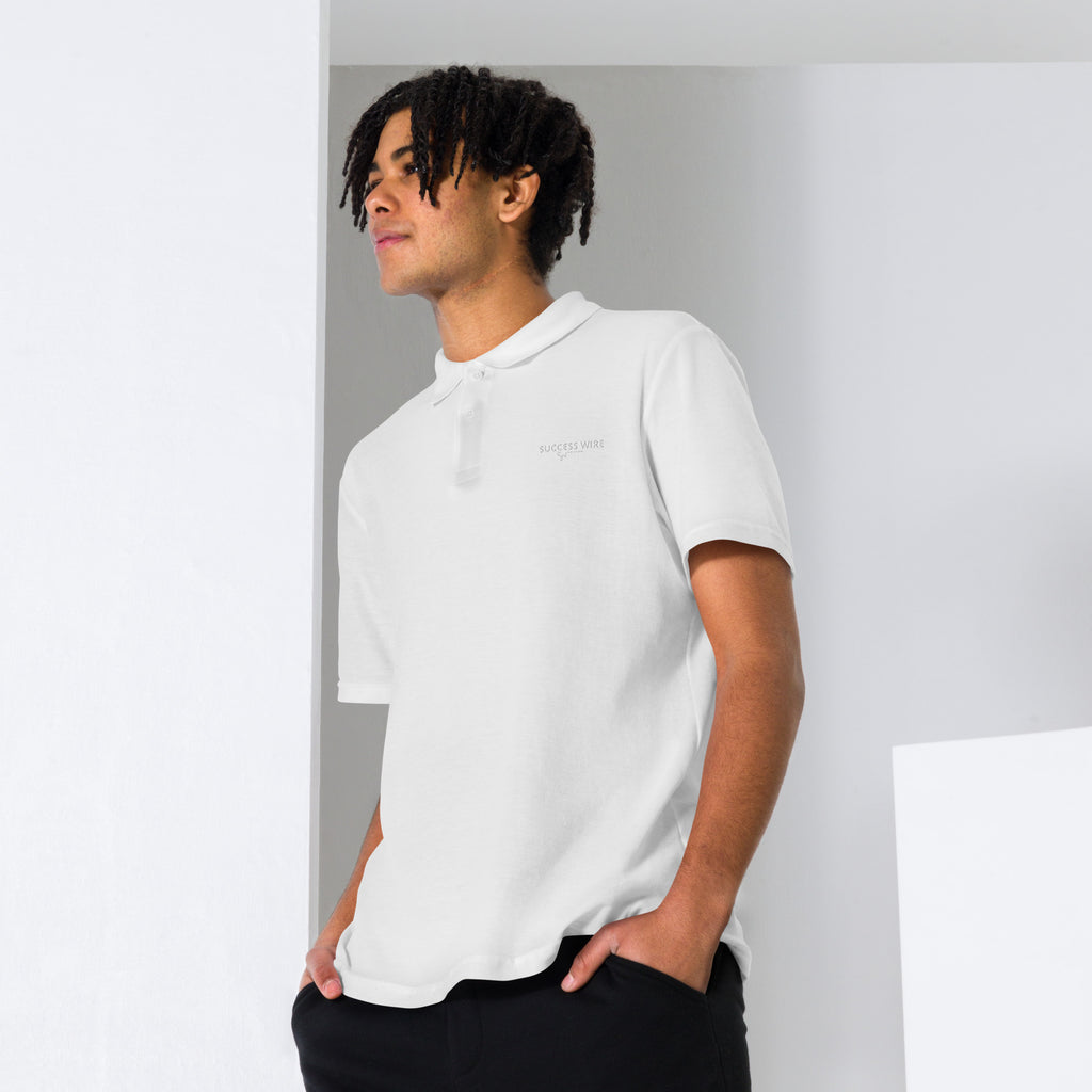 SUCCESS WIRE Pique Polo Shirt for Men