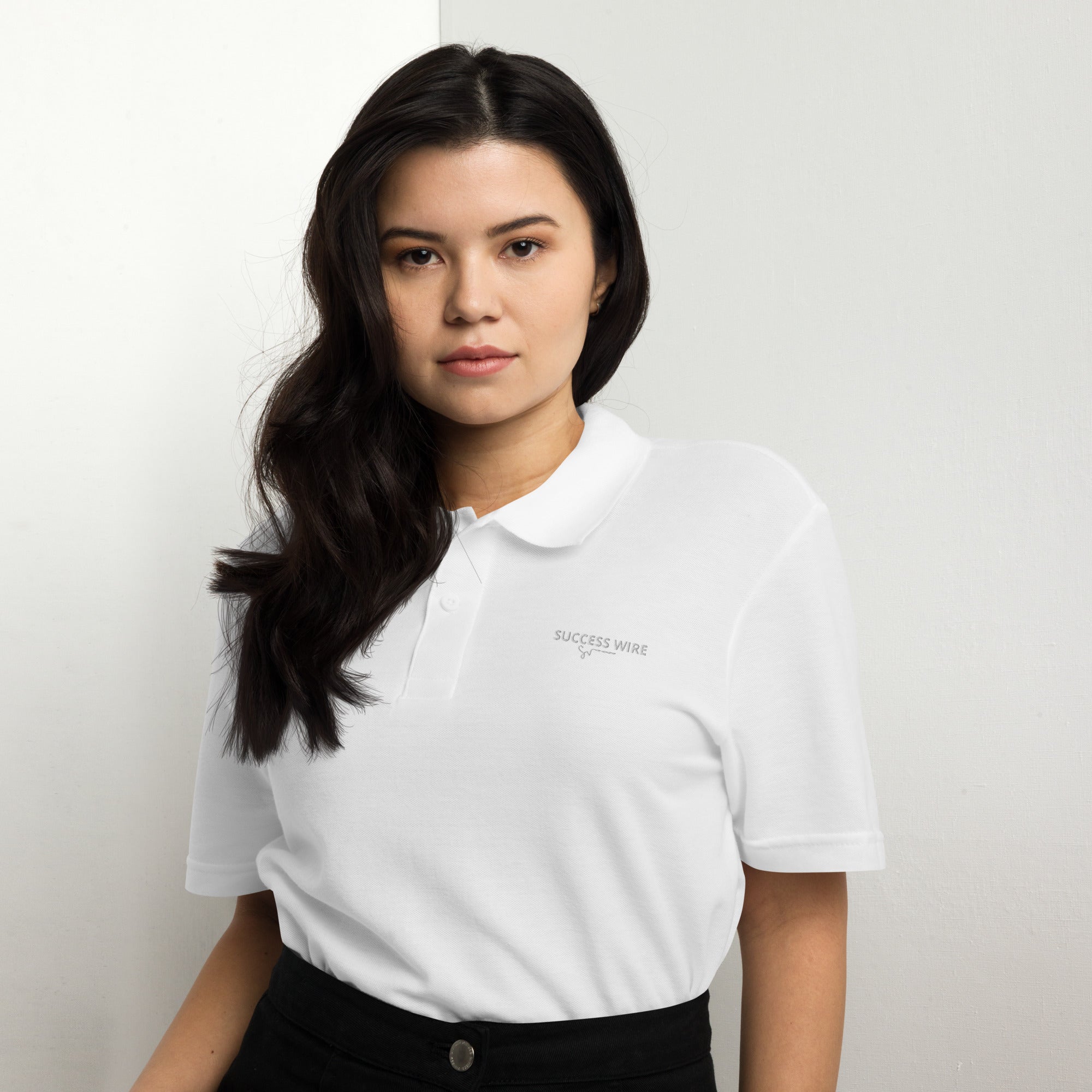 SUCCESS WIRE Pique Polo Shirt for Women