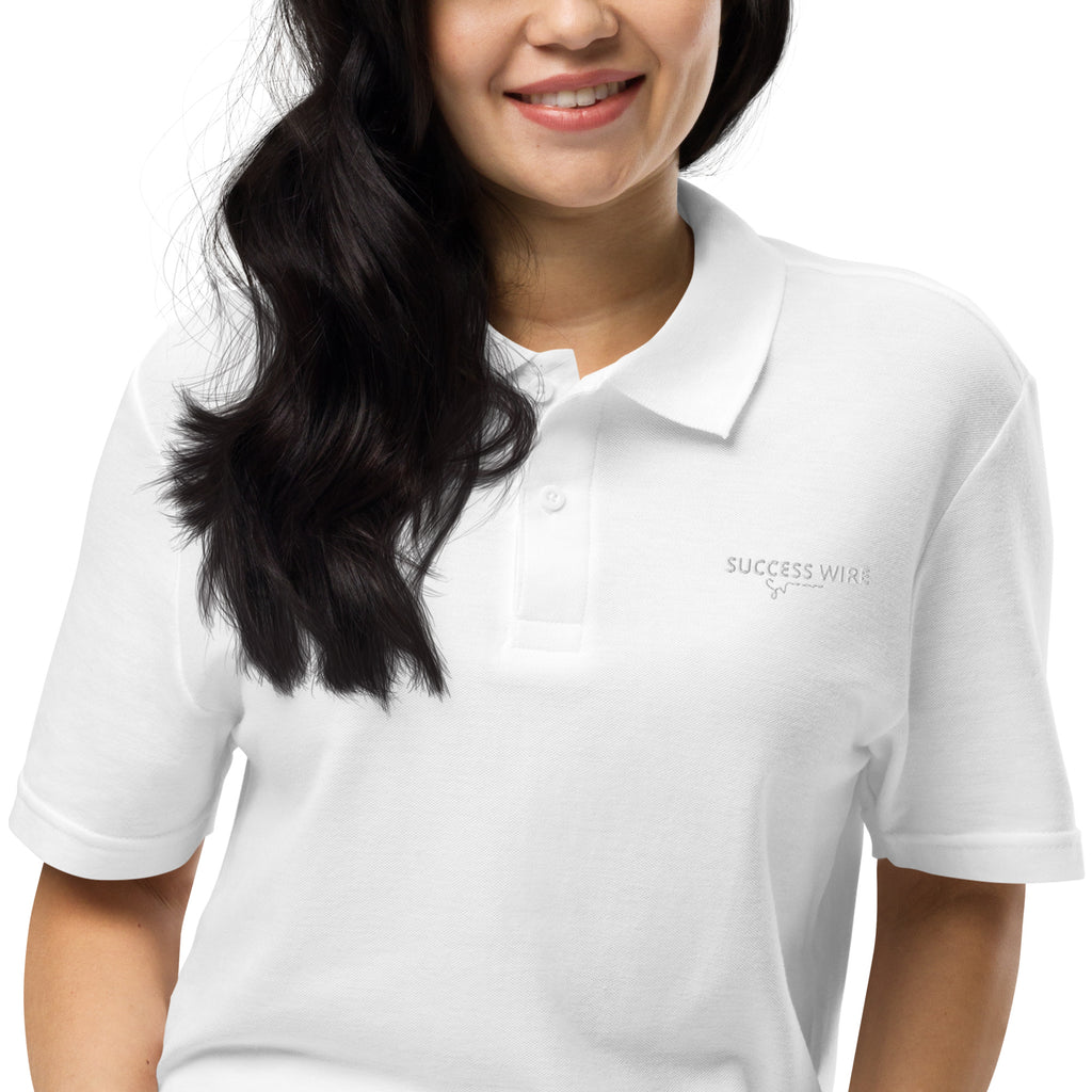 SUCCESS WIRE Pique Polo Shirt for Women