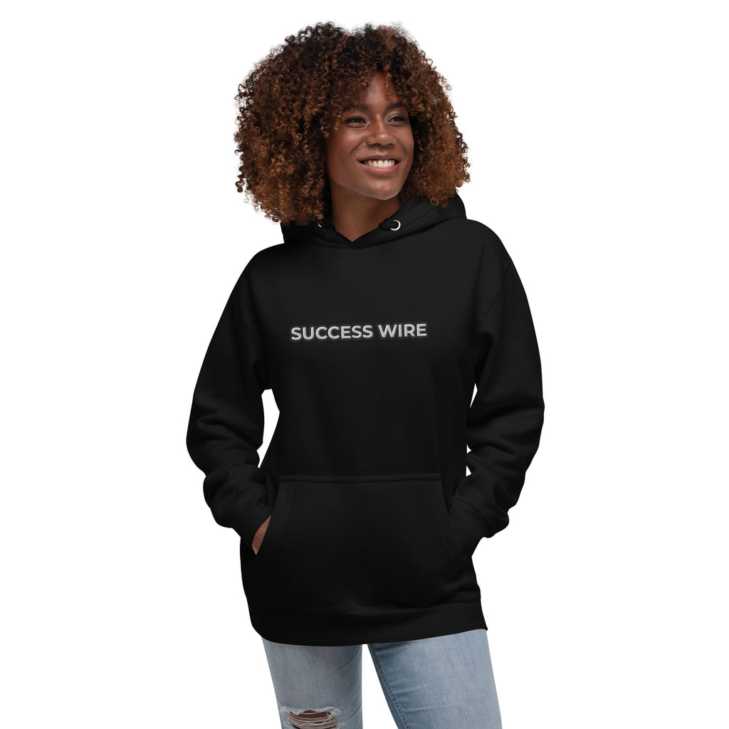 SUCCESS WIRE Embroidered Black/White Logo Hoodie for Women (12 Color Variants)
