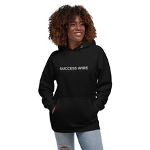 Load image into Gallery viewer, SUCCESS WIRE Embroidered Black/White Logo Hoodie for Women
