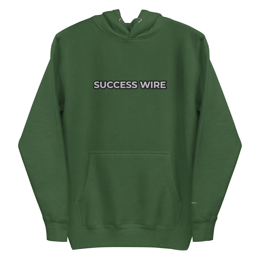 SUCCESS WIRE Embroidered Black/White Logo Hoodie for Women (12 Color Variants)