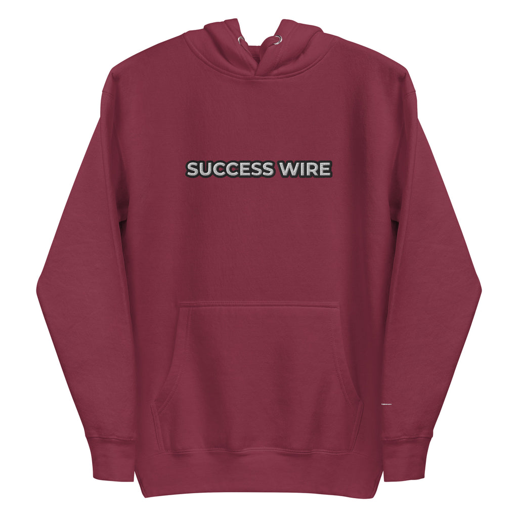 SUCCESS WIRE Embroidered Black/White Logo Hoodie for Women (12 Color Variants)
