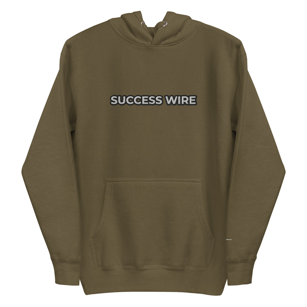 SUCCESS WIRE Embroidered Black/White Logo Hoodie for Women (12 Color Variants)