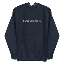 Load image into Gallery viewer, SUCCESS WIRE Embroidered Black/White Logo Hoodie for Women
