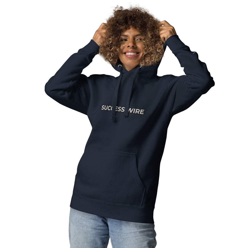 SUCCESS WIRE Embroidered Black/White Logo Hoodie for Women (12 Color Variants)