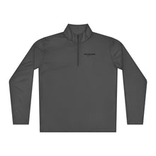 Load image into Gallery viewer, SUCCESS WIRE Iron grey quarter zip pullover with SUCCESS WIRE logo on a white background
