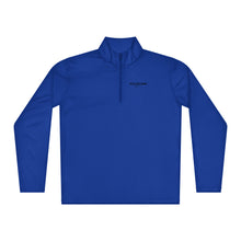 Load image into Gallery viewer, SUCCESS WIRE Royal Blue quarter zip pullover with SUCCESS WIRE logo on a white background
