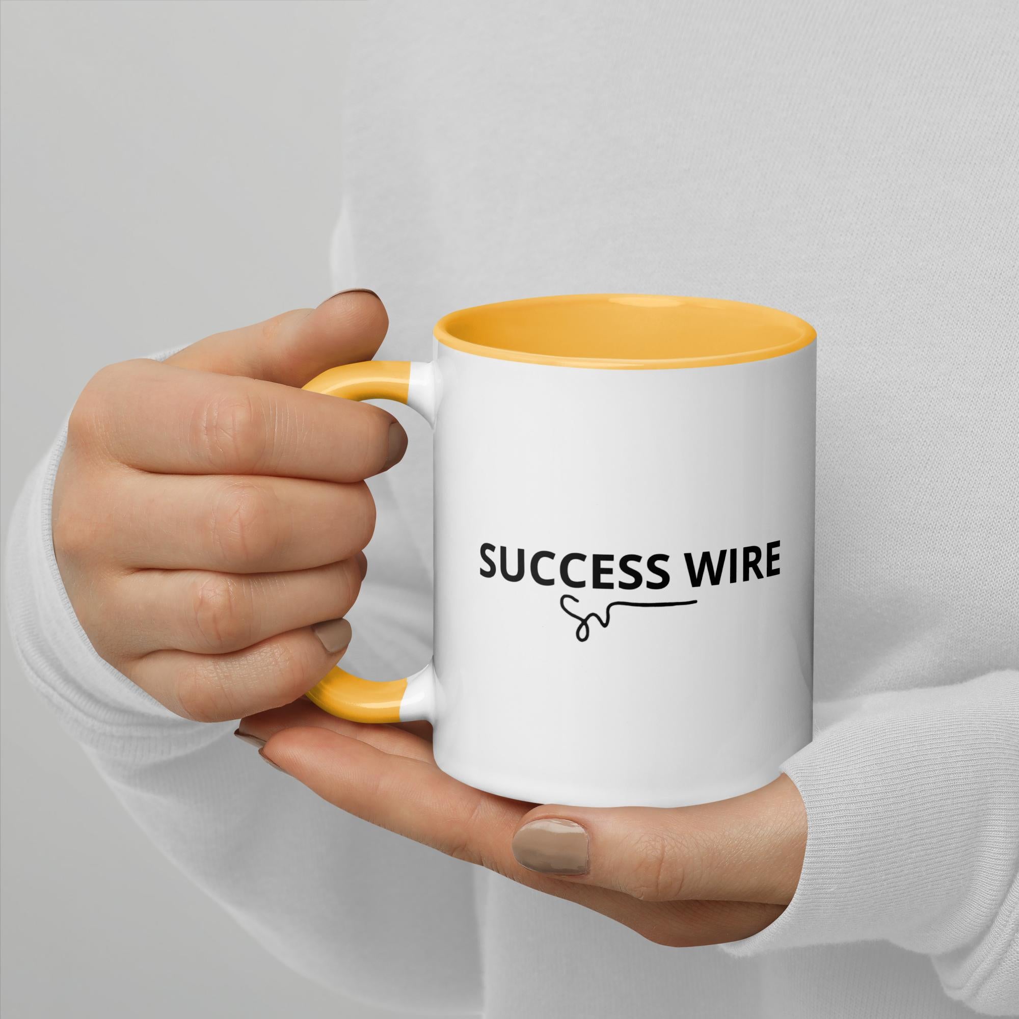 SUCCESS WIRE Signature Logo Mug with Color Inside