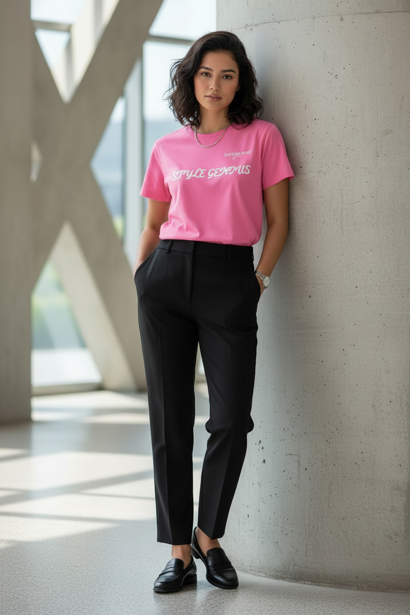SUCCESS WIRE Logo "Style Genius" Graphic T-shirt for Women ( 6 Available Color )